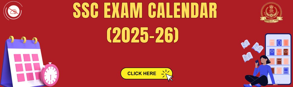 SSC EXAM CALENDAR 2025-26